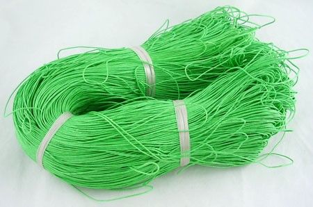 Шнур хлопковый вощеный, зеленый, d=1 mm