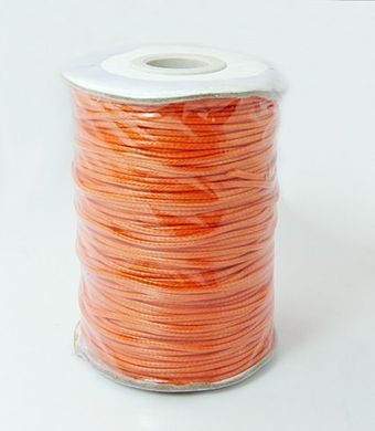 Шнур хлопковый с полимерной оплеткой, оранжевый, d=1.5 mm