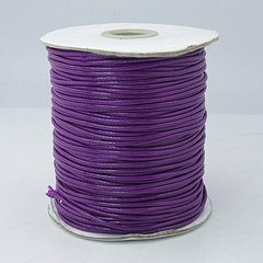 Шнур хлопковый с полимерной оплеткой, фиолетовый, d=2 mm