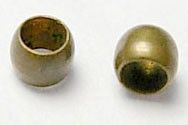Стопперы металлические, кримпы (crimp), весовые, сферические,бронзовые , d=2 mm