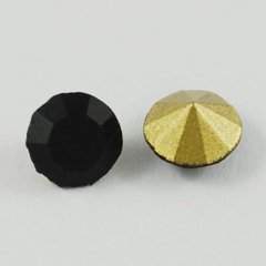 Стразы конусные, черные непрозрачные, d=3.6 mm, высота конуса 2.6 mm