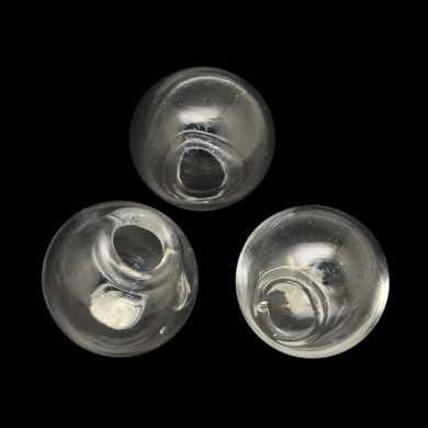 Сферы стеклянные дутые полые прозрачные, d= 20 mm, одно отверстие