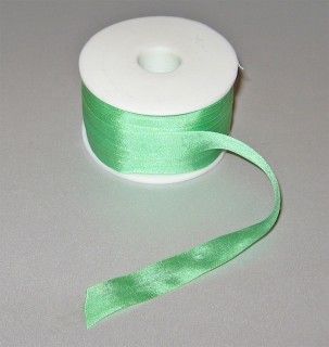 Лента для вышивания, натуральный шелк, светло-зеленая, 13 мм