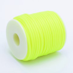 Шнур каучуковый, полый, ярко-желтый, толщина 3 мм.