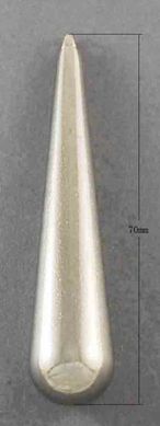 Кулон металлизированный в виде конуса, серебристый
