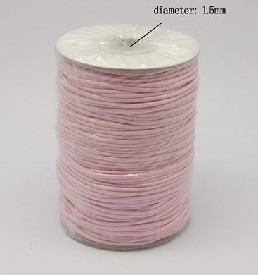 Шнур хлопковый с полимерной оплеткой, розовый, d=1.5 mm