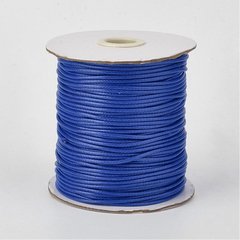 Шнур хлопковый с полимерной оплеткой, синий, d=1 mm