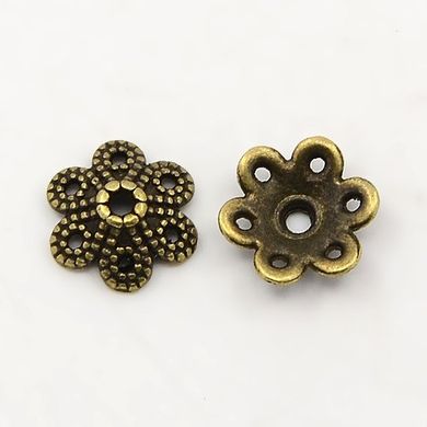 Обниматели литые, бронзовые, в форме цветка, d= 10 mm