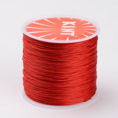Шнур хлопковый с полимерной оплеткой, красный, 0.5 mm