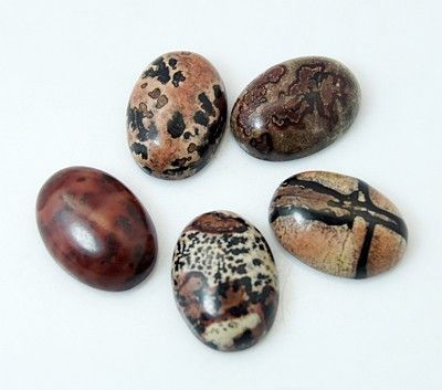 Кабошоны из натурального камня, овальные, 18х13х6 mm
