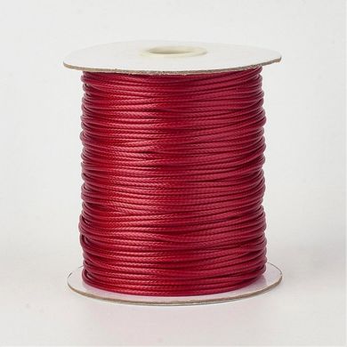 Шнур хлопковый, с оплеткой, темно-красный, 1 mm