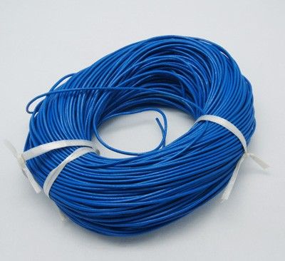 Шнур кожаный, синий, 1.5 mm