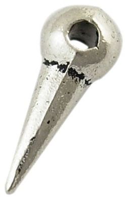 Намистини металеві, литі, формі шипа, довжина 14 mm