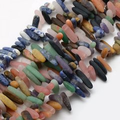 Натуральный камень, иглы/чипсы, бусины матовые, разных цветов и размеров