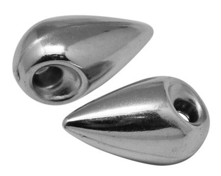Кулон металлизированые в форме шипа, цвета никеля, 20х11х11 mm