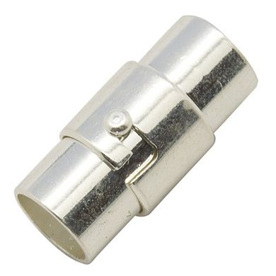 Застібки магнітні у формі циліндра, кольору платини, 15х5 mm