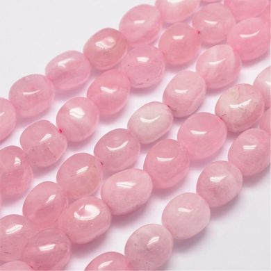 Рожевий кварц, намистини з натурального каменю, рожеві, нагетси, 17х13х12 мм