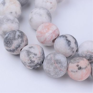 Смугаста яшма, намистини з натурального каменю, матові, d=10 mm
