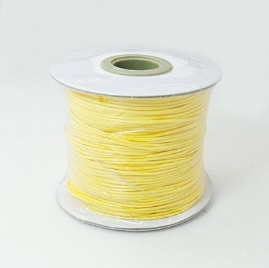 Шнур хлопковый с полимерной оплеткой, желтый, d=1 mm
