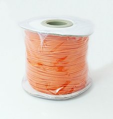 Шнур хлопковый с полимерной оплеткой, оранжевый, d=1 mm