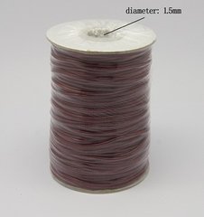 Шнур хлопковый с полимерной оплеткой, бордовый, d=1.5 mm