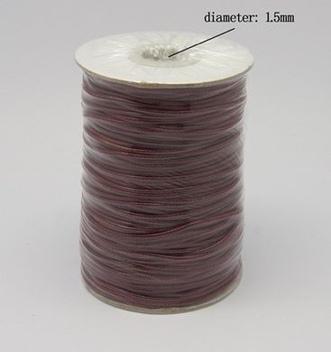 Шнур бавовняний з полімерним покриттям, бордовий, d=1.5 mm