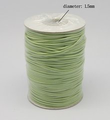 Шнур хлопковый с полимерной оплеткой, салатовый, d=1.5 mm