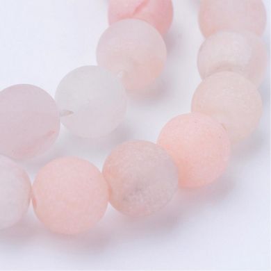 Розовый авантюрин, бусины из натурального камня, матовые, круглые, d= 10 mm