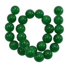 Жадеит, бусины из натурального камня, круглые, зеленые, d=18 mm